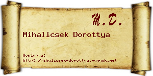 Mihalicsek Dorottya névjegykártya